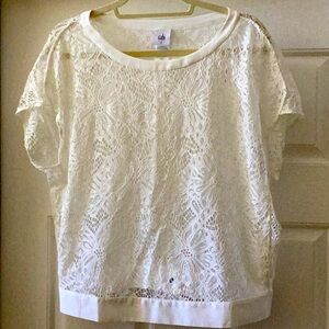 Cabi blouse, S white lace